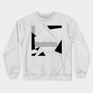 Geometric black white abstract Crewneck Sweatshirt